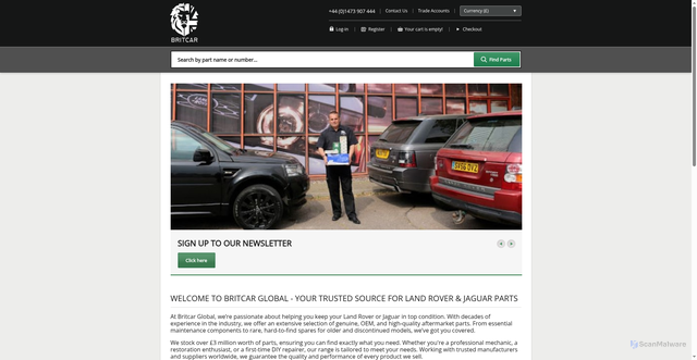 Security scan screenshot of https://britcar.com