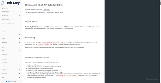 Security scan screenshot of https://api.unitmap.com