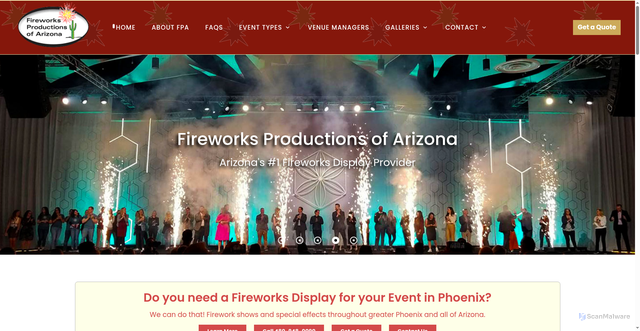 Security scan screenshot of https://fireworksaz.com/