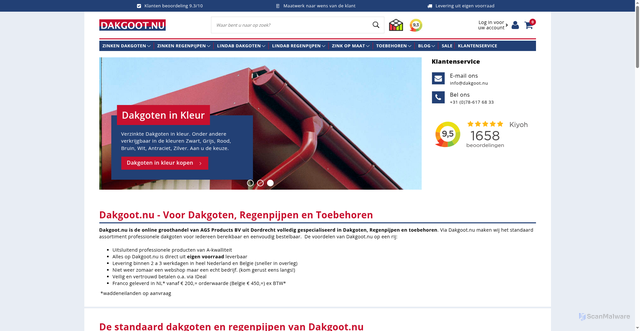 Security scan screenshot of https://dakgoot.nu
