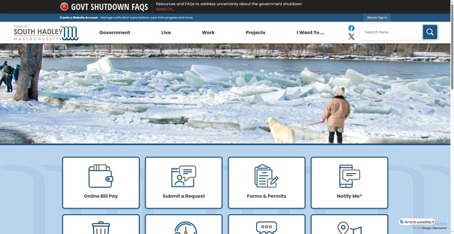 Security scan screenshot of https://www.southhadley.org/