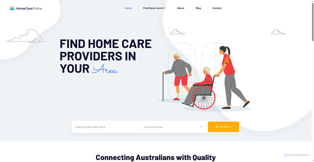 Security scan screenshot of http://staging.homecareonline.com.au/