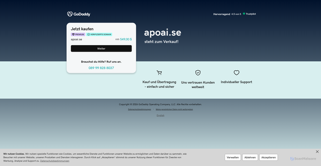 Security scan screenshot of https://apoai.se