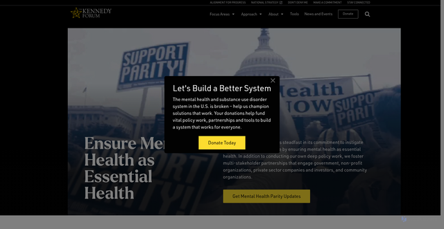 Security scan screenshot of https://www.thekennedyforum.org/