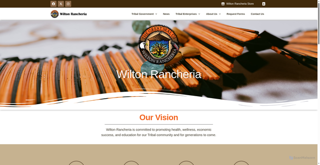 Security scan screenshot of https://wiltonrancheria-nsn.gov/