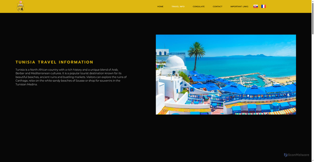 Security scan screenshot of https://www.tunisia.sk/en/travel-info-en/