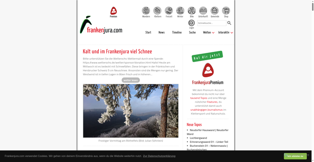 Security scan screenshot of https://www.frankenjura.com