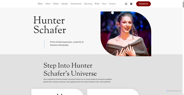 Security scan screenshot of https://hunterschafer.net/