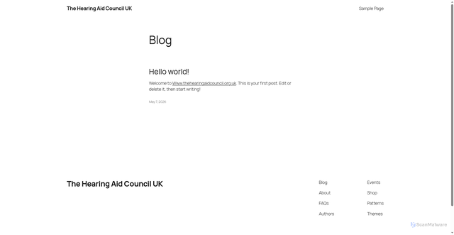 Security scan screenshot of https://www.thehearingaidcouncil.org.uk/