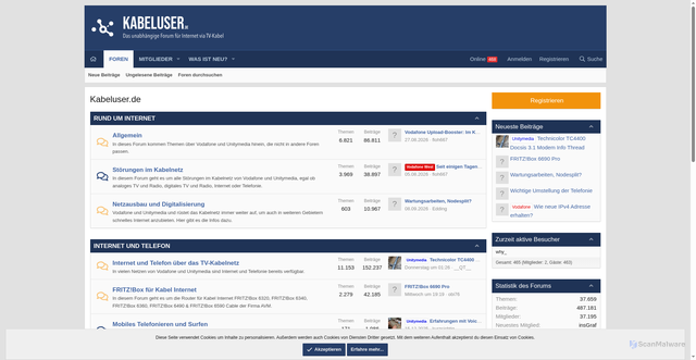 Security scan screenshot of https://kabeluser.de