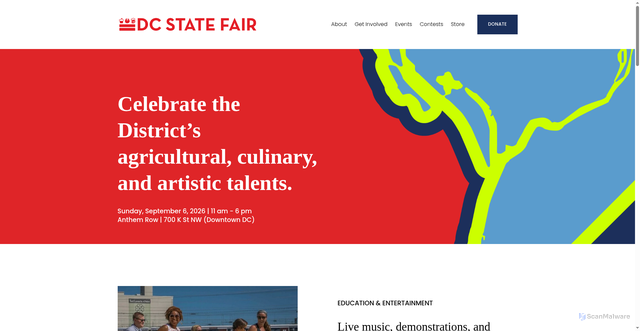 Security scan screenshot of https://www.dcstatefair.org/