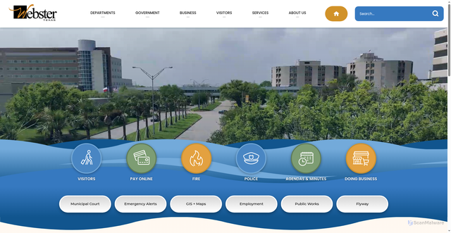 Security scan screenshot of https://webstertx.gov/