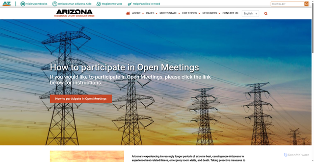 Security scan screenshot of https://ruco.az.gov/