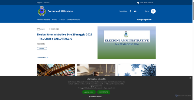 Security scan screenshot of https://www.comune.ottaviano.na.it