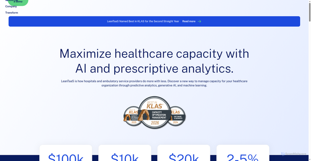 Security scan screenshot of https://leantaas.com