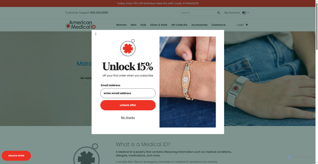Security scan screenshot of https://americanmedical-id.com