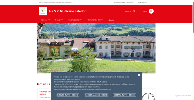 Security scan screenshot of https://www.apspgiudicarieesteriori.it/