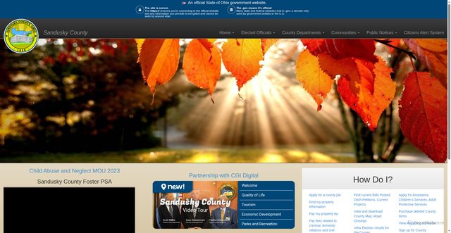 Security scan screenshot of https://sanduskycountyoh.gov/