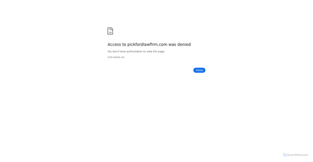 Security scan screenshot of https://pickfordlawfirm.com/memphis/