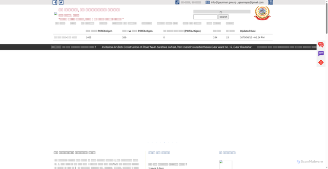Security scan screenshot of http://gaurmun.gov.np