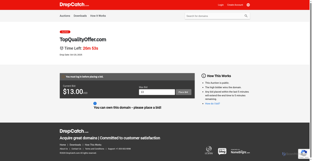 Security scan screenshot of http://topqualityoffer.com/