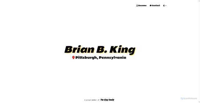 Security scan screenshot of http://brianbking.pages.dev/