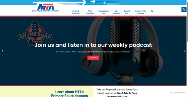 Security scan screenshot of https://www.mtaflint.org/