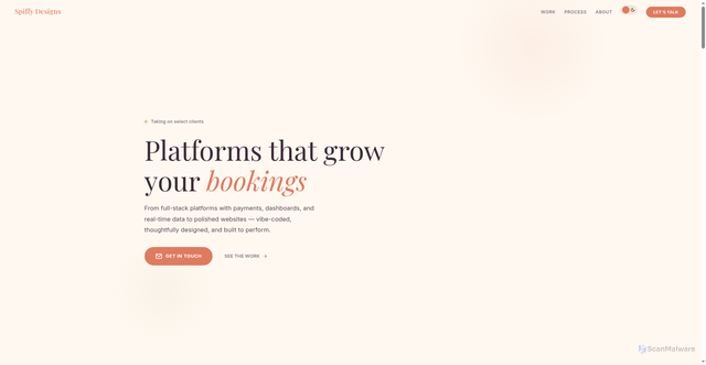 Security scan screenshot of http://spiffydesigns.dev/