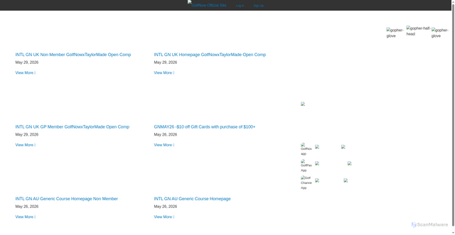 Security scan screenshot of https://memberships.golfnow.com