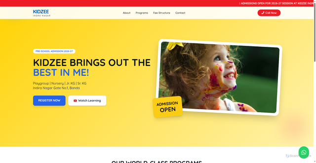Security scan screenshot of https://kidzee-indra-nagar-banda-809z4rgv0u.edgeone.app/