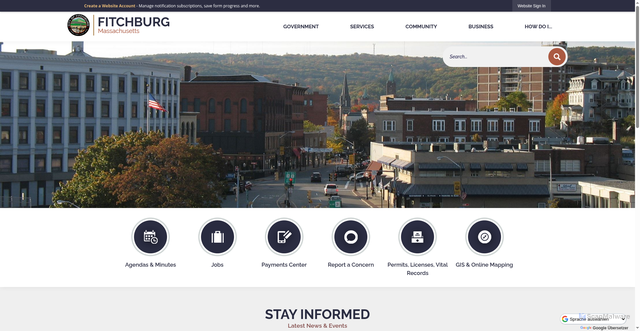 Security scan screenshot of https://fitchburgma.gov/