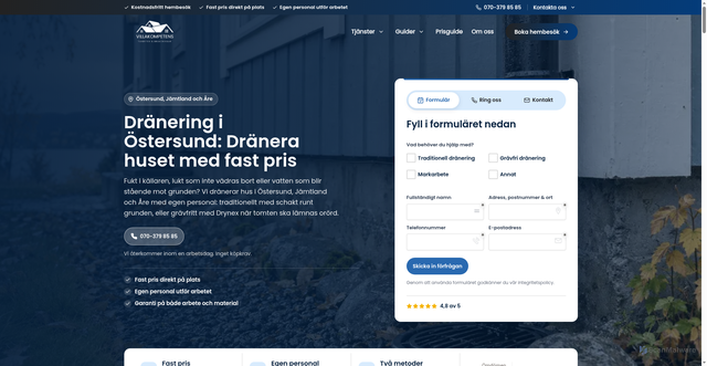 Security scan screenshot of https://xn--drneringstersund-wnb44a.se