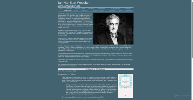 Security scan screenshot of http://www.ianhamilton.org/