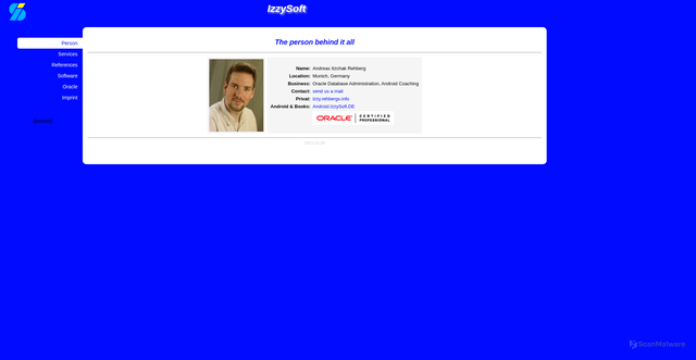 Security scan screenshot of https://izzysoft.de