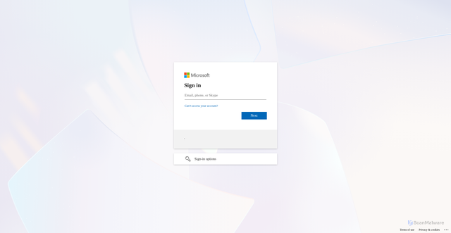 Security scan screenshot of https://nksf-my.sharepoint.com