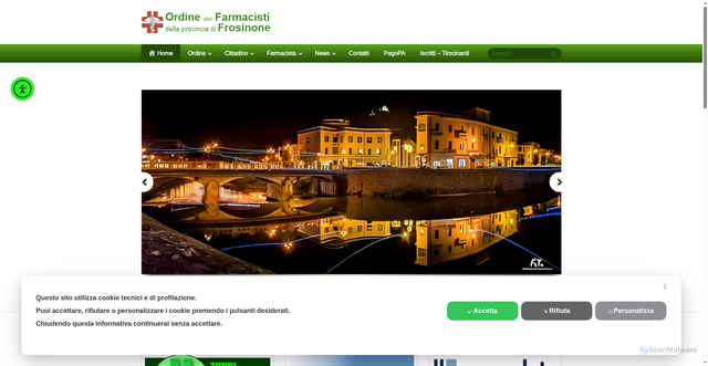 Security scan screenshot of https://www.ordinefarmacistifr.it