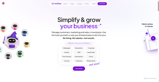 Security scan screenshot of https://myflow.se
