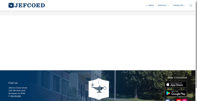 Security scan screenshot of https://www.jefcoed.com/page/data-collection-for-school-meal-programs