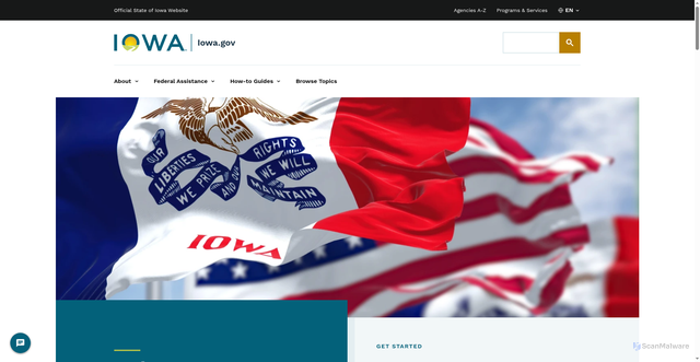 Security scan screenshot of https://www.iowa.gov/