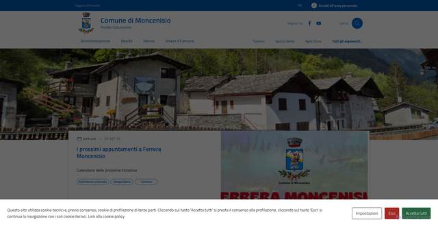 Security scan screenshot of https://comune.moncenisio.to.it/