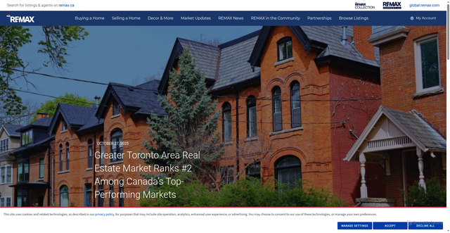 Security scan screenshot of https://blog.remax.ca/greater-toronto-area-real-estate-market/