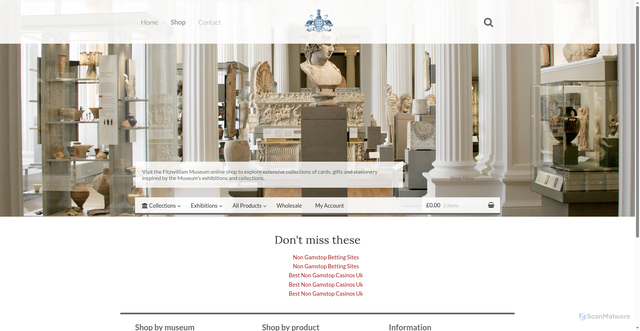 Security scan screenshot of https://www.fitzwilliammuseumshop.co.uk/
