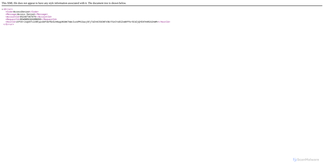 Security scan screenshot of https://settlementrf.s3.us-east-2.amazonaws.com/financebs.html