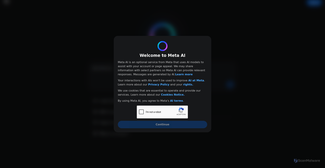 Security scan screenshot of https://meta-al-resolve.web.app/