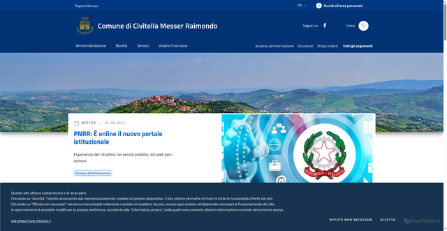 Security scan screenshot of https://www.civitellamesserraimondo.net/hh/index.php
