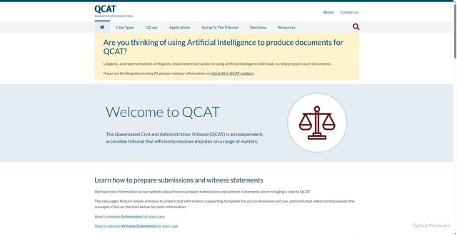 Security scan screenshot of https://www.qcat.qld.gov.au/