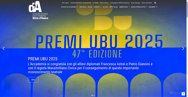Security scan screenshot of https://www.accademiasilviodamico.it/