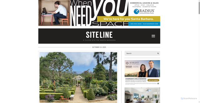 Security scan screenshot of https://www.sitelinesb.com/adam-levine-sold-his-picacho-lane-mansion-for-57-25-million/