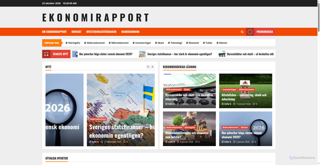 Security scan screenshot of https://ekonomirapport.se