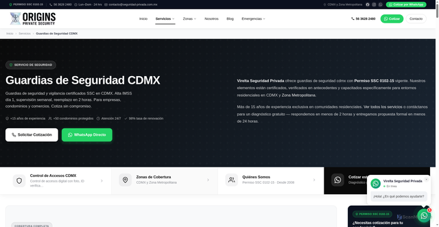 Security scan screenshot of https://seguridad-privada-web.pages.dev/servicios/guardias-de-seguridad-y-vigilancia